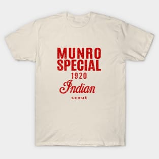 Munro Special - 'The world's fastest Indian' - worn red print T-Shirt